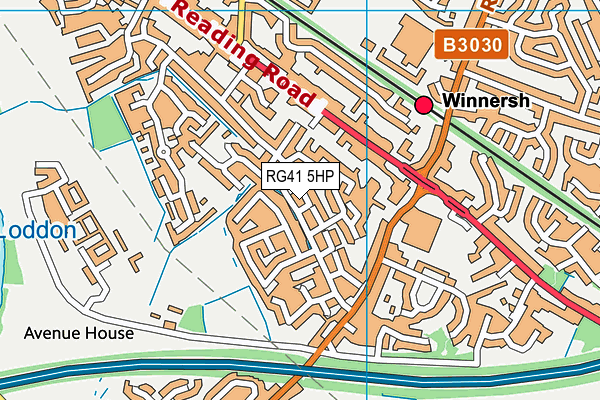 RG41 5HP map - OS VectorMap District (Ordnance Survey)