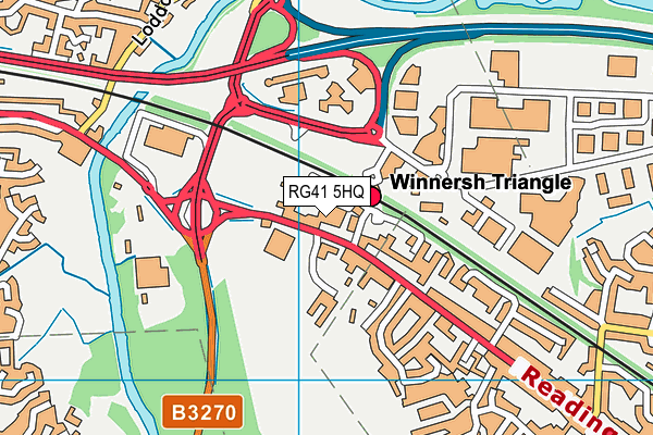 RG41 5HQ map - OS VectorMap District (Ordnance Survey)