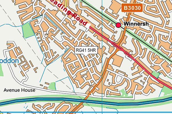 RG41 5HR map - OS VectorMap District (Ordnance Survey)