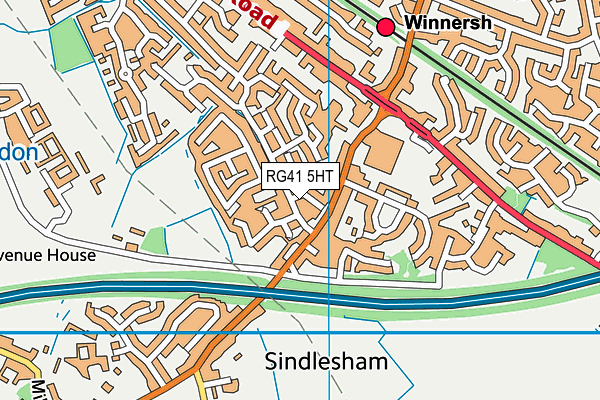 RG41 5HT map - OS VectorMap District (Ordnance Survey)