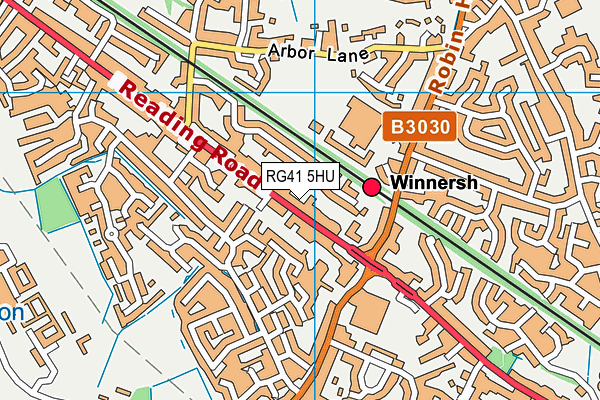 RG41 5HU map - OS VectorMap District (Ordnance Survey)