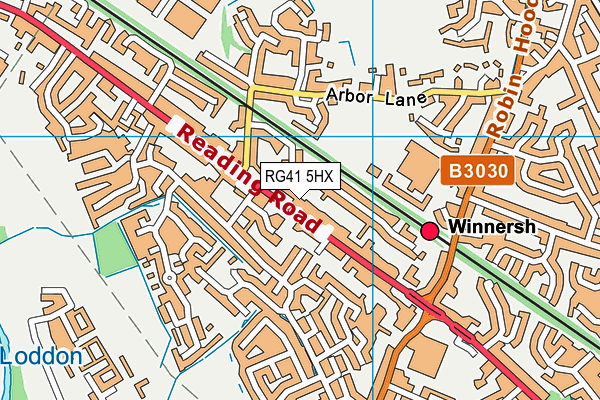 RG41 5HX map - OS VectorMap District (Ordnance Survey)