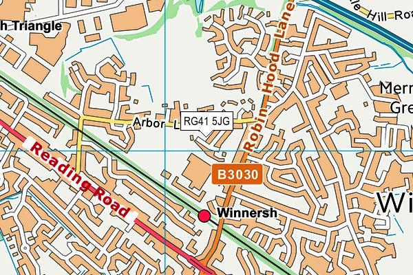 RG41 5JG map - OS VectorMap District (Ordnance Survey)