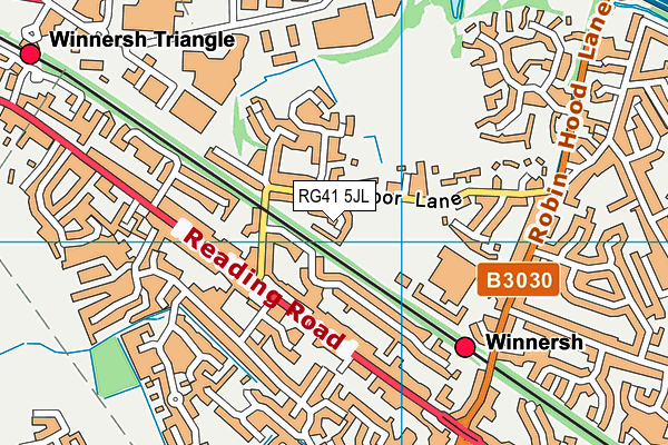 RG41 5JL map - OS VectorMap District (Ordnance Survey)