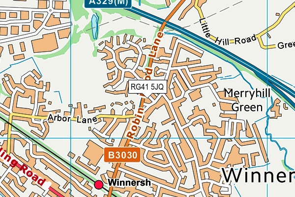 RG41 5JQ map - OS VectorMap District (Ordnance Survey)