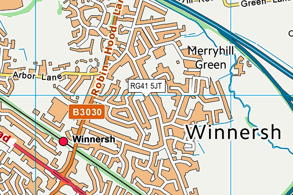 RG41 5JT map - OS VectorMap District (Ordnance Survey)