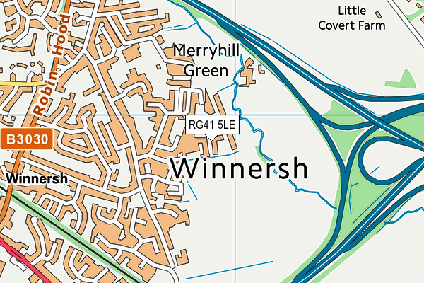 RG41 5LE map - OS VectorMap District (Ordnance Survey)