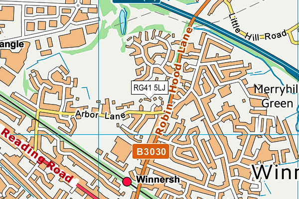 RG41 5LJ map - OS VectorMap District (Ordnance Survey)