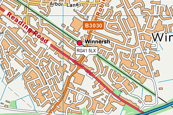 RG41 5LX map - OS VectorMap District (Ordnance Survey)