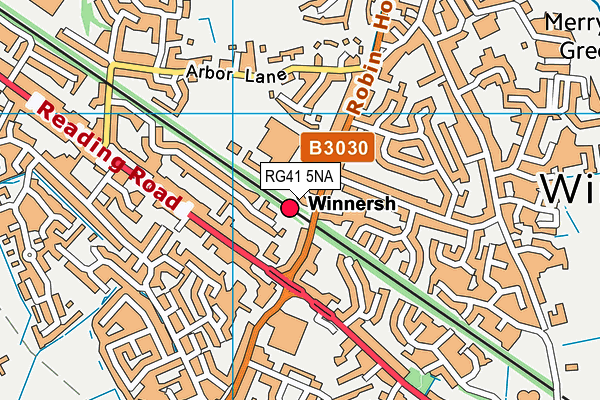 RG41 5NA map - OS VectorMap District (Ordnance Survey)