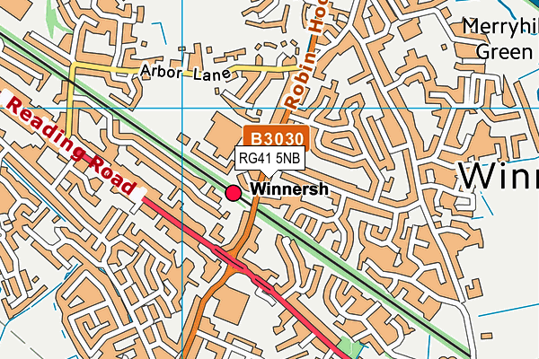 RG41 5NB map - OS VectorMap District (Ordnance Survey)