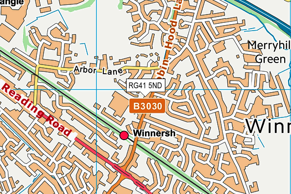 RG41 5ND map - OS VectorMap District (Ordnance Survey)