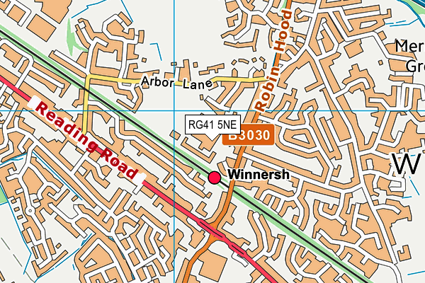 RG41 5NE map - OS VectorMap District (Ordnance Survey)