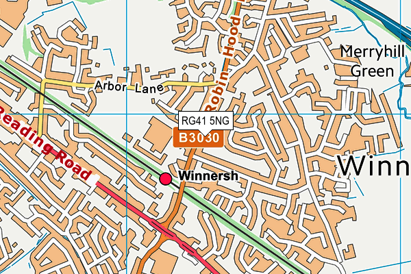 RG41 5NG map - OS VectorMap District (Ordnance Survey)