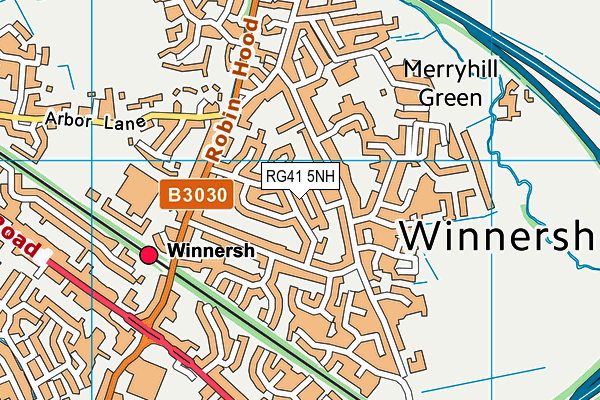 RG41 5NH map - OS VectorMap District (Ordnance Survey)