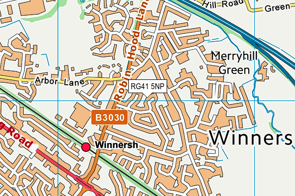 RG41 5NP map - OS VectorMap District (Ordnance Survey)