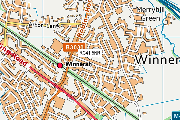 RG41 5NR map - OS VectorMap District (Ordnance Survey)