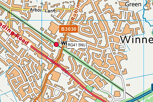 RG41 5NU map - OS VectorMap District (Ordnance Survey)