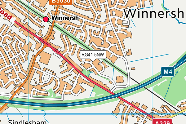 RG41 5NW map - OS VectorMap District (Ordnance Survey)