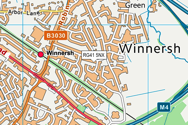 RG41 5NX map - OS VectorMap District (Ordnance Survey)