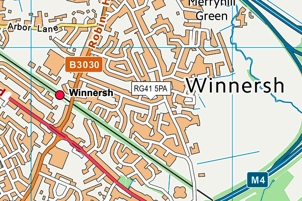 RG41 5PA map - OS VectorMap District (Ordnance Survey)