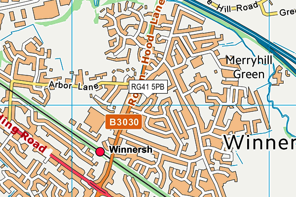 RG41 5PB map - OS VectorMap District (Ordnance Survey)