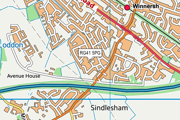 RG41 5PG map - OS VectorMap District (Ordnance Survey)