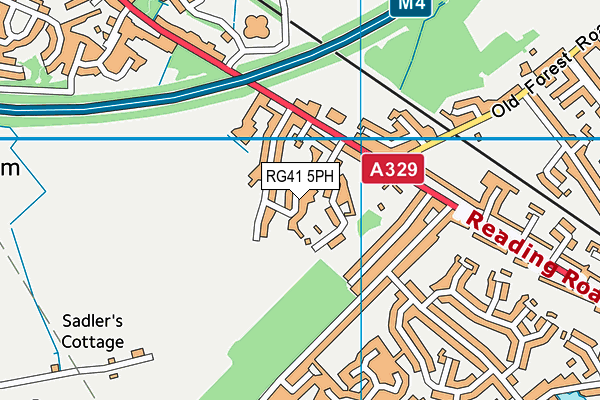 RG41 5PH map - OS VectorMap District (Ordnance Survey)