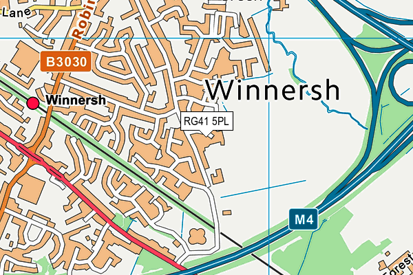 RG41 5PL map - OS VectorMap District (Ordnance Survey)