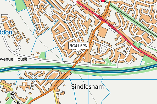 RG41 5PN map - OS VectorMap District (Ordnance Survey)