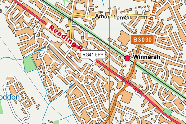 RG41 5PP map - OS VectorMap District (Ordnance Survey)