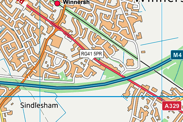 RG41 5PR map - OS VectorMap District (Ordnance Survey)