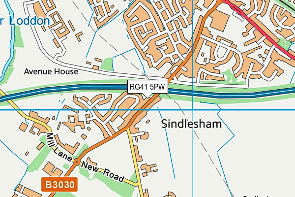 RG41 5PW map - OS VectorMap District (Ordnance Survey)