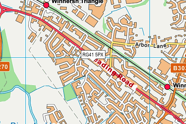 RG41 5PX map - OS VectorMap District (Ordnance Survey)