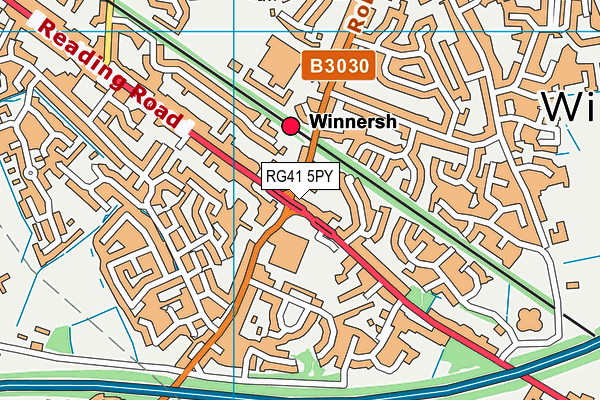 RG41 5PY map - OS VectorMap District (Ordnance Survey)