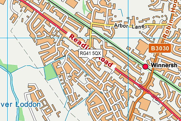 RG41 5QX map - OS VectorMap District (Ordnance Survey)