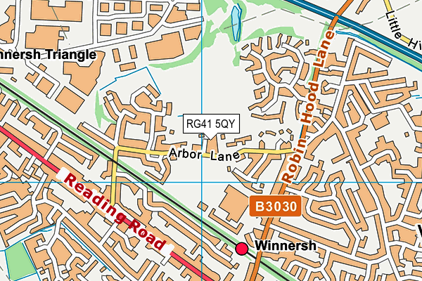 RG41 5QY map - OS VectorMap District (Ordnance Survey)