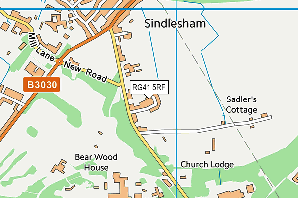 RG41 5RF map - OS VectorMap District (Ordnance Survey)