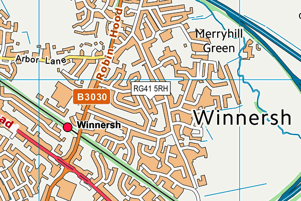 RG41 5RH map - OS VectorMap District (Ordnance Survey)