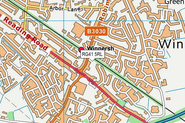 RG41 5RL map - OS VectorMap District (Ordnance Survey)