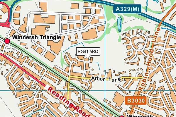 RG41 5RQ map - OS VectorMap District (Ordnance Survey)