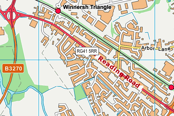 RG41 5RR map - OS VectorMap District (Ordnance Survey)