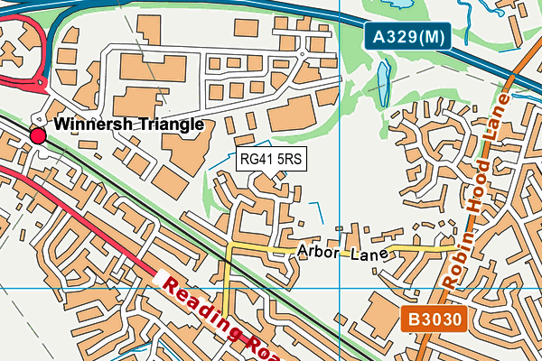 RG41 5RS map - OS VectorMap District (Ordnance Survey)