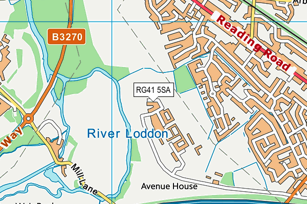 RG41 5SA map - OS VectorMap District (Ordnance Survey)