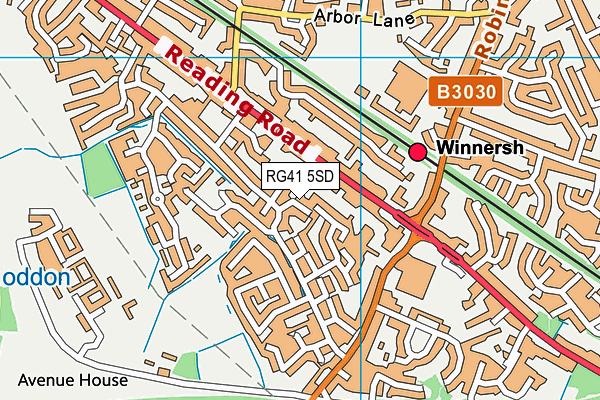 RG41 5SD map - OS VectorMap District (Ordnance Survey)