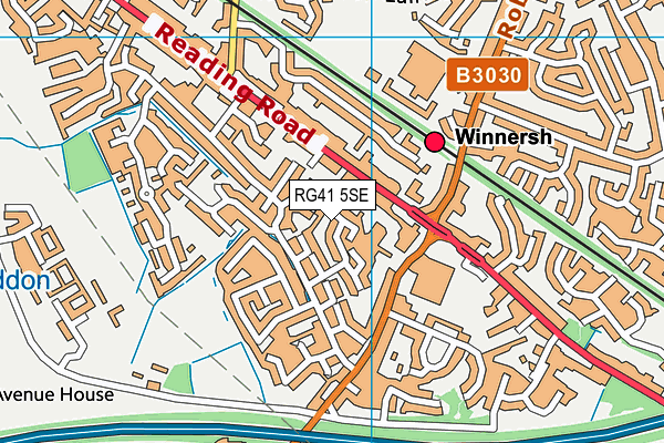 RG41 5SE map - OS VectorMap District (Ordnance Survey)