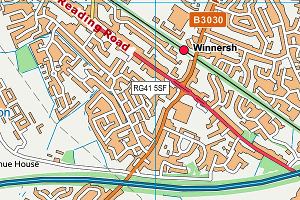 RG41 5SF map - OS VectorMap District (Ordnance Survey)
