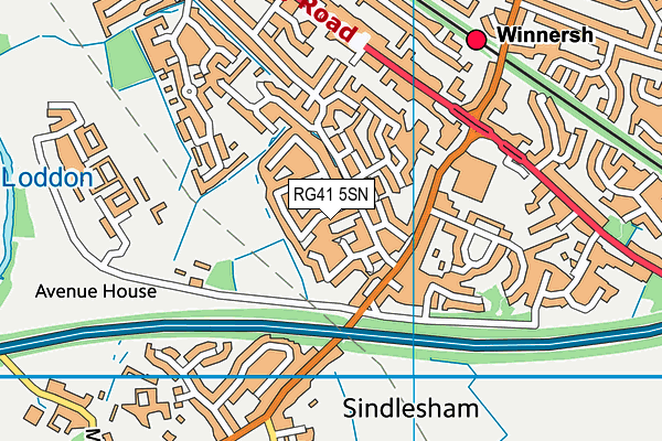 RG41 5SN map - OS VectorMap District (Ordnance Survey)