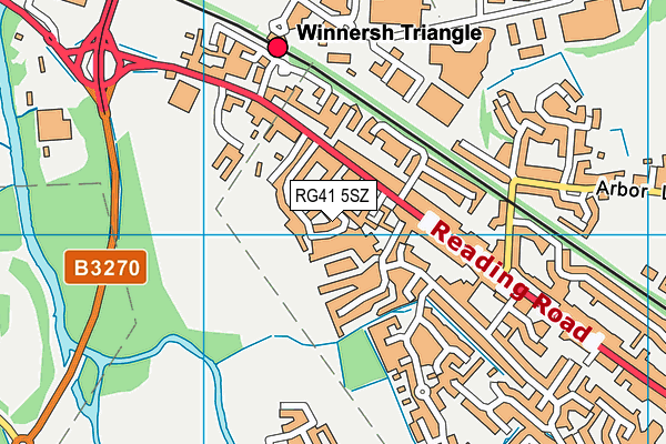 RG41 5SZ map - OS VectorMap District (Ordnance Survey)