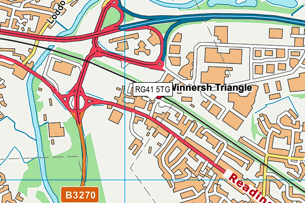 RG41 5TG map - OS VectorMap District (Ordnance Survey)
